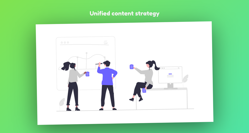 Screen grab illustrating a unified content strategy