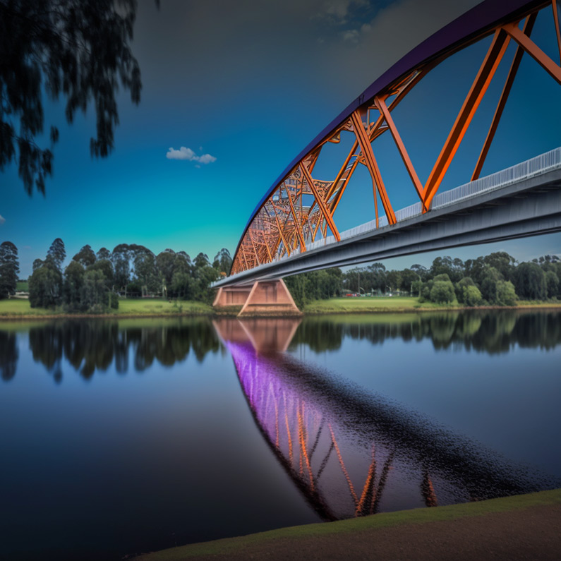 Yandhai Bridge reimagined with Midjourney